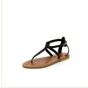 K. Jacques Black BUFFON FLAT SANDALS Size 41